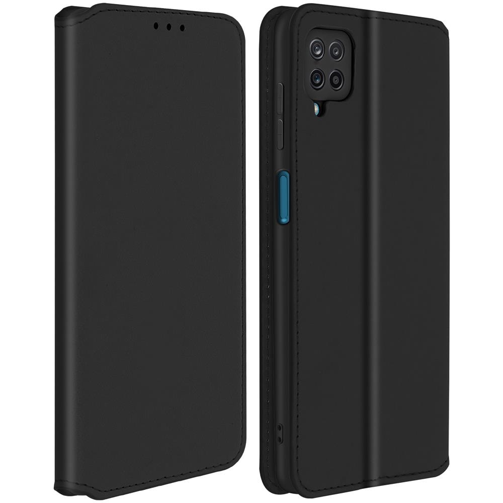 Custodia Samsung Galaxy A12 Portacarte Funzione Supporto Similpelle Liscia Nero - Foto 1