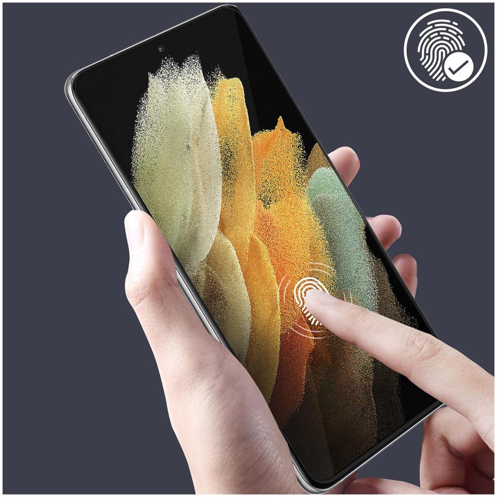 Vetro Temperato Samsung Galaxy S21 Ultra Durezza Antiurto Contorni Neri - Foto 2