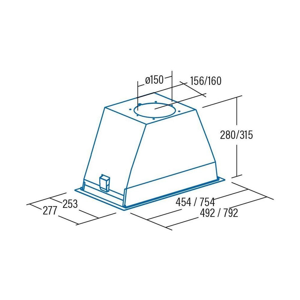 Cappa Gl 75 X / c Rosone, Classe Di Efficienza Energetica A, Larghezza 75 Cm, 820 M³ / h, Touch Control, Led, Inox - Foto 2