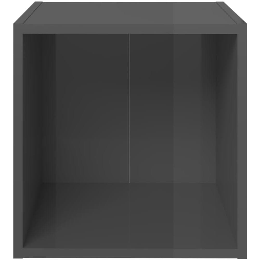 Set Mobili TV 6 pz Grigio Lucido in Legno Multistrato - Foto 2