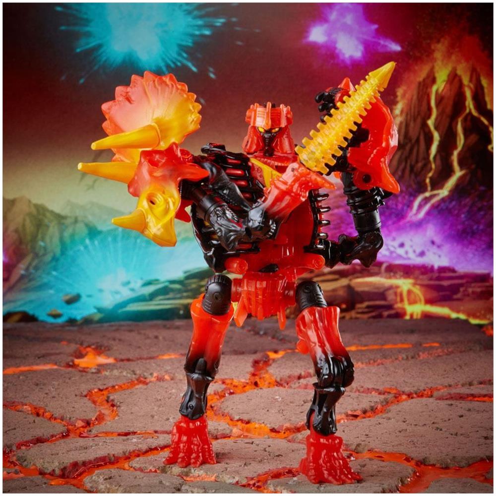 Transformers Generations War For Cybertron Deluxe Action Figure 2021 Tricranius Beast Power Excl. - Foto 2