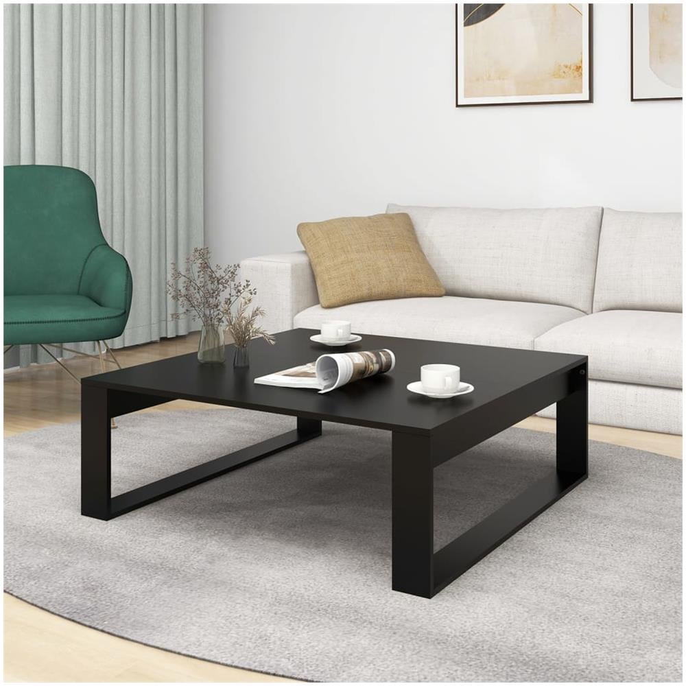 Tavolino da Salotto Nero 100x100x35 cm Truciolato - Foto 3