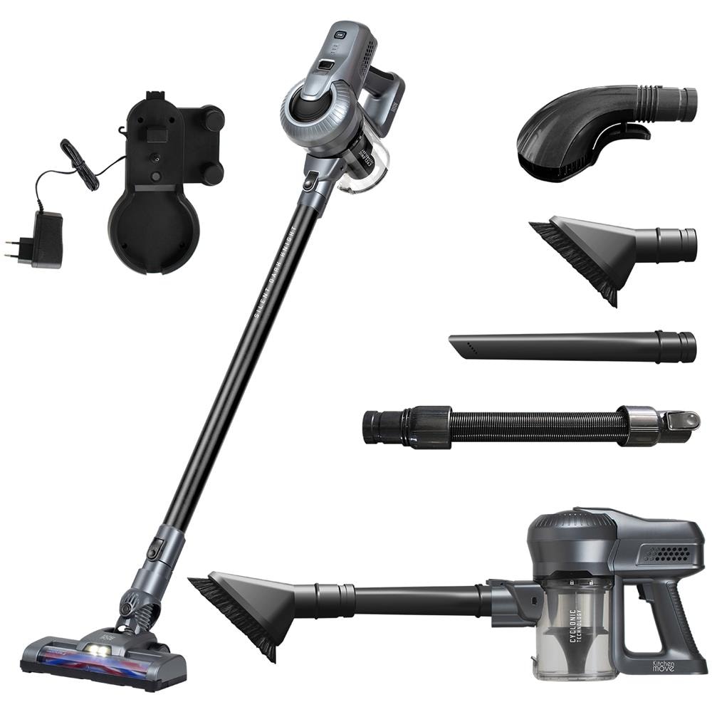 BAT-H20BPET Scopa Ricaricabile 2 in1 Senza Sacco Potenza 160 W Colore Grigio - Foto 2