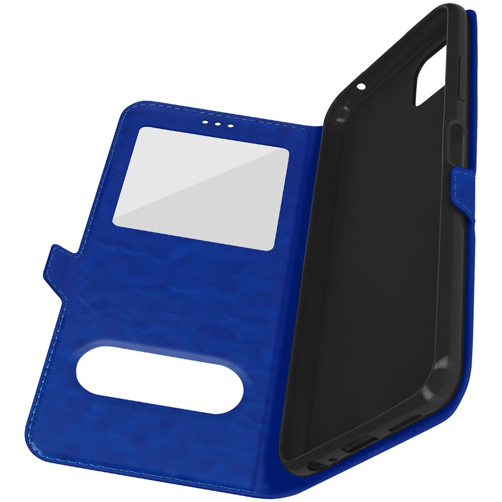 Custodia Samsung Galaxy A22 5g Con Doppia Finestra Supporto Blu - Foto 1