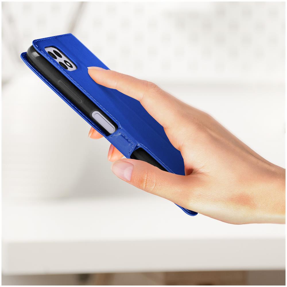 Custodia Samsung Galaxy A22 5g Con Doppia Finestra Supporto Blu - Foto 8