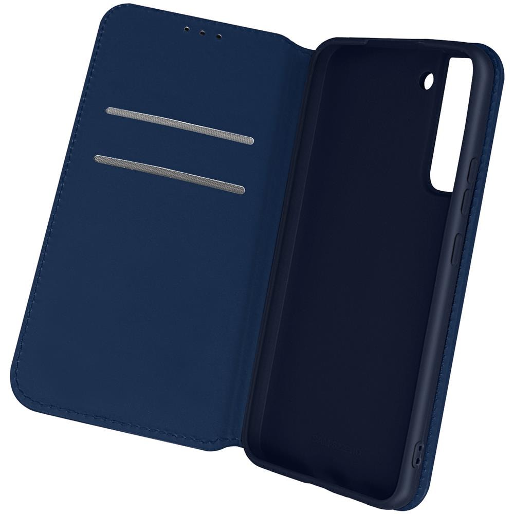 Custodia Samsung Galaxy S22 Portafoglio Funzione Supporto Video Blu - Foto 1