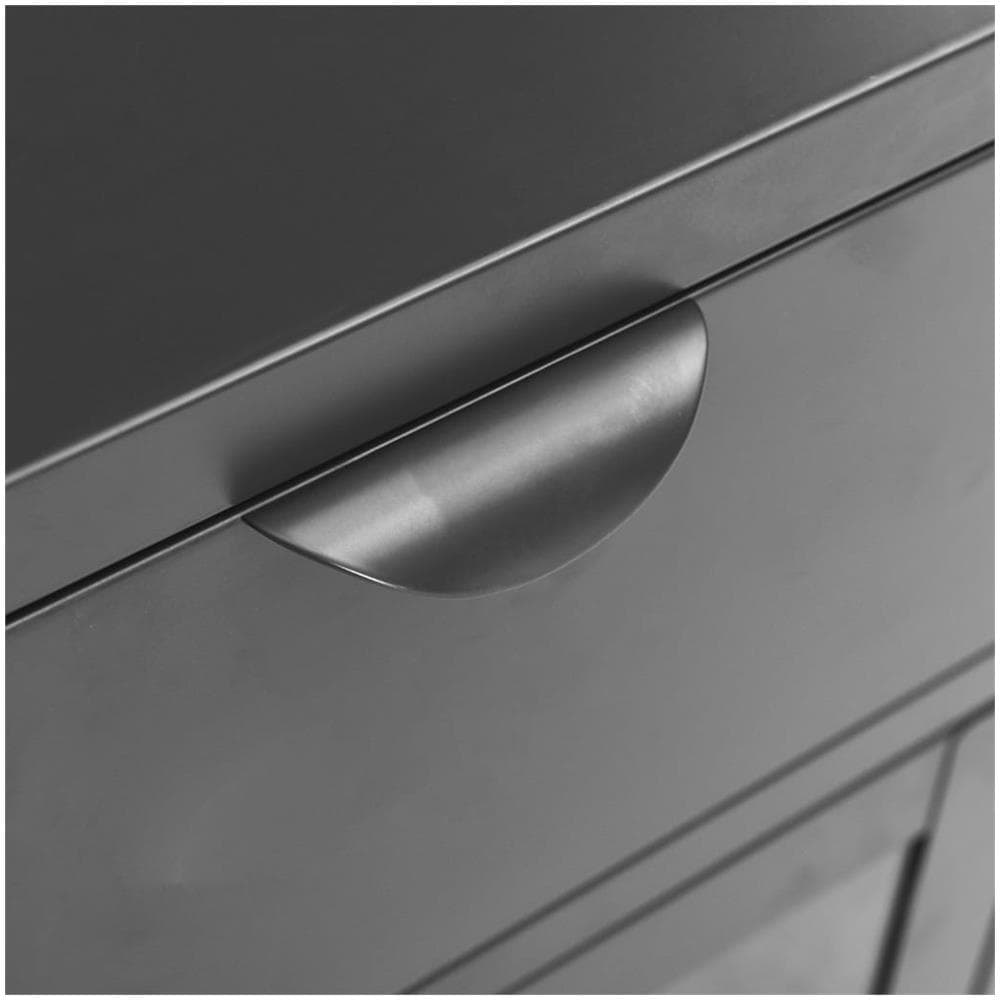 Comodini 2 Pz Antracite 40x30x54,5 Cm In Acciaio E Vetro - Foto 10