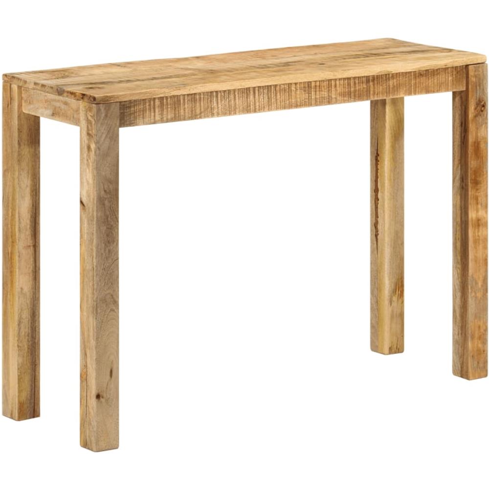 Tavolo Consolle 110x35x76 Cm In Legno Massello Di Mango Grezzo - Foto 1