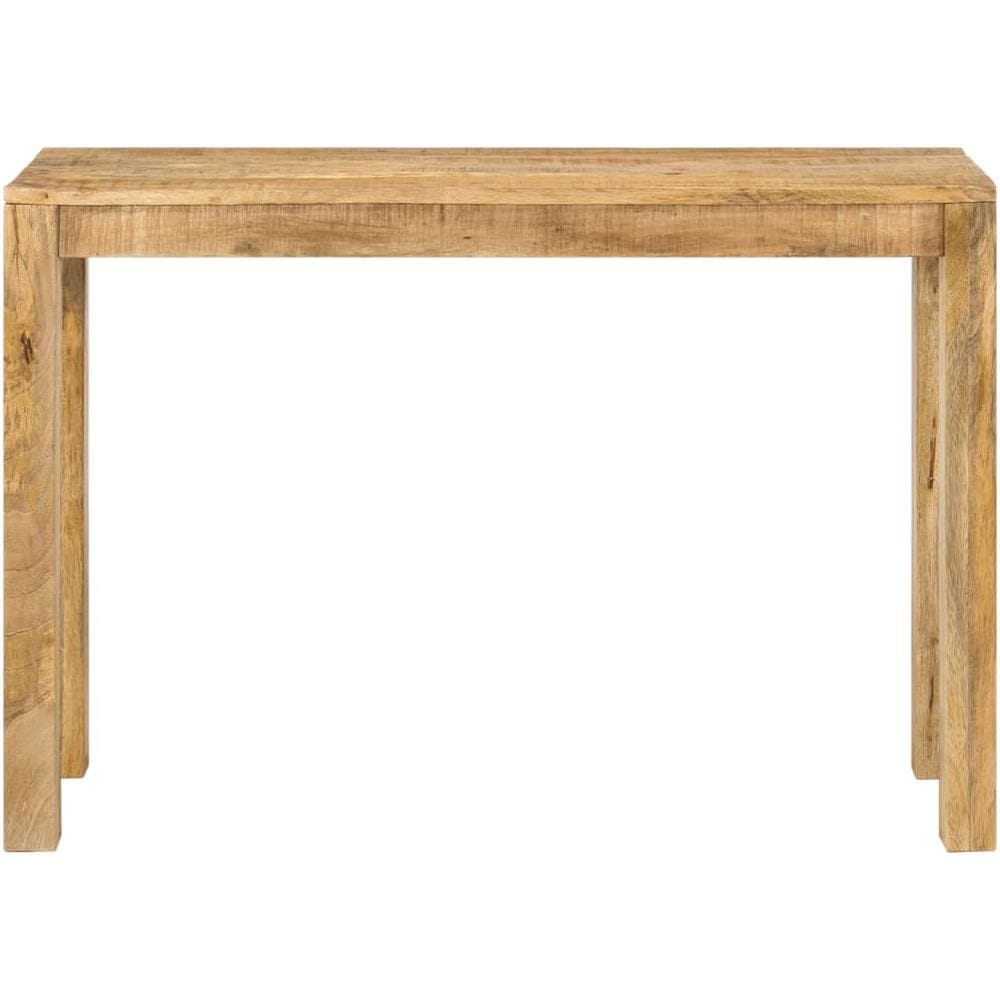 Tavolo Consolle 110x35x76 Cm In Legno Massello Di Mango Grezzo - Foto 2