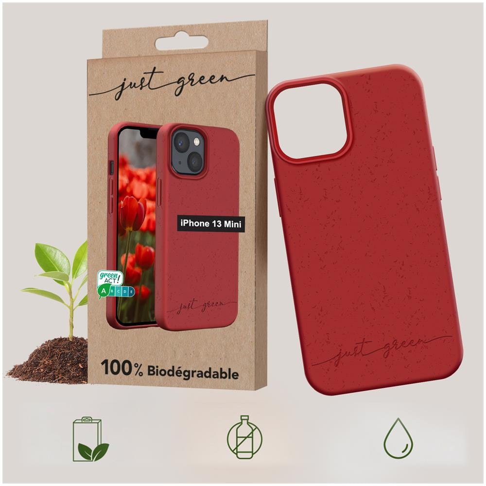 Cover Biodegradabile Per Iphone 13 Mini Rossa - Foto 5