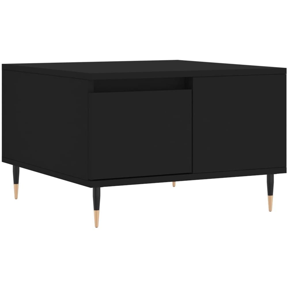 Tavolino Da Salotto Nero 55x55x36,5 Cm In Legno Multistrato - Foto 2
