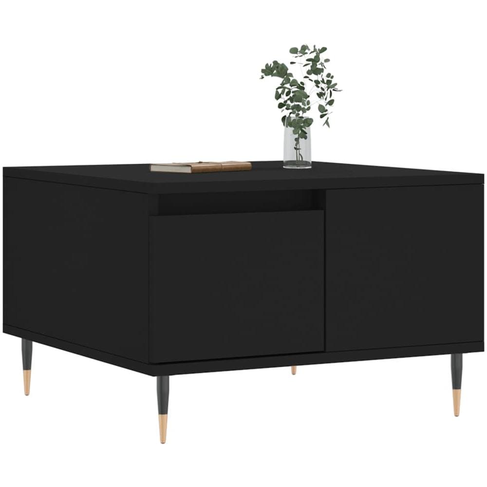 Tavolino Da Salotto Nero 55x55x36,5 Cm In Legno Multistrato - Foto 3