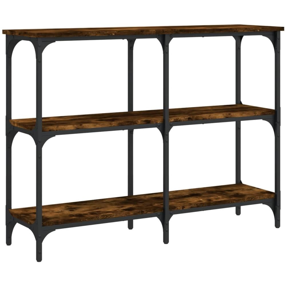 Tavolo Consolle Rovere Fumo 100x29x75 Cm In Legno Multistrato - Foto 2
