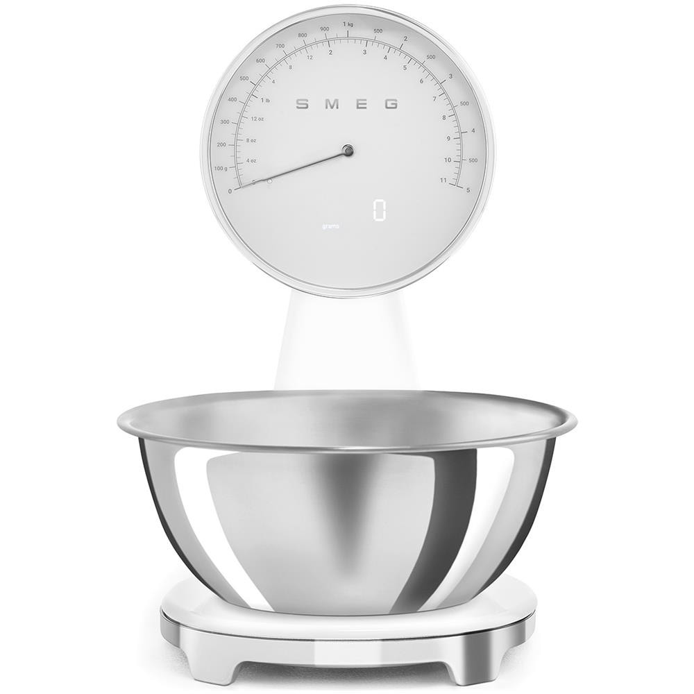 Bilancia da Cucina Elettronica KSF01WHWW con Capacità Massima 5 kg Display LCD Colore Acciaio / Bianco - Foto 1