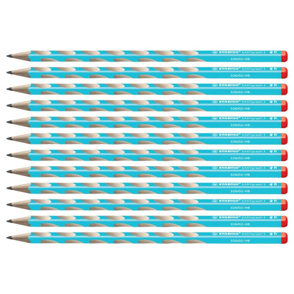 EASYgraph S - Matita Ergonomica triangolare Sottile - per Destrimani - Azzurro - Confezione da 12 - Gradazione HB - Foto 1