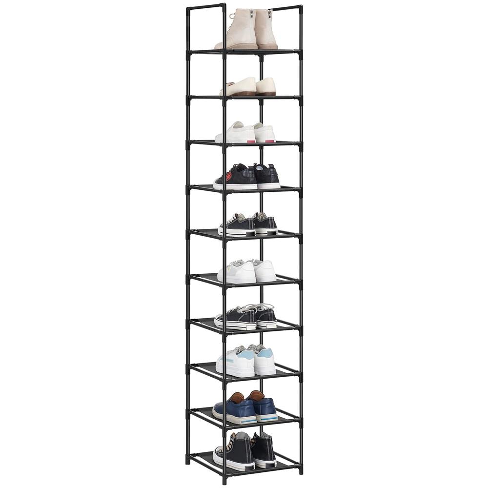 Scarpiera Valora Black Loft Style con 10 ripiani per corridoi e hall - Foto 8