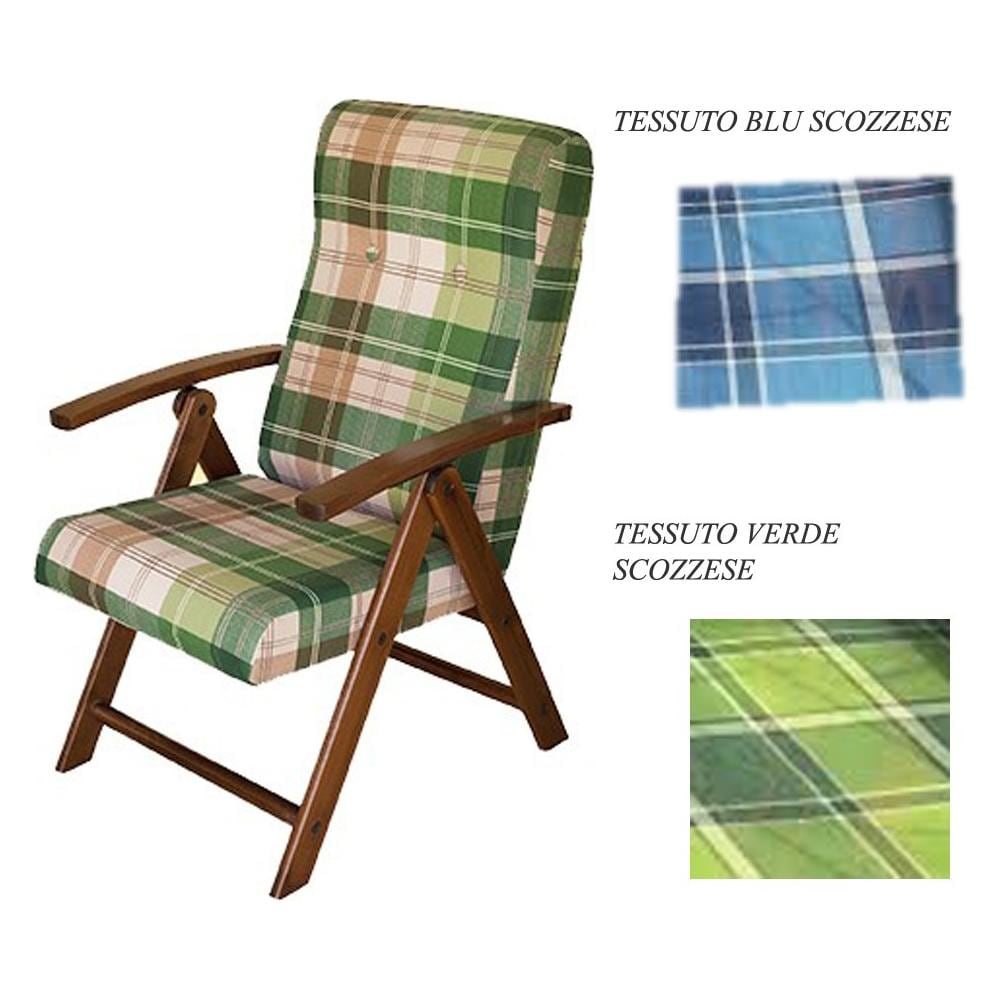 Poltrona relax molisana reclinabile 4 posizioni cuscino imbottito. - Foto 4