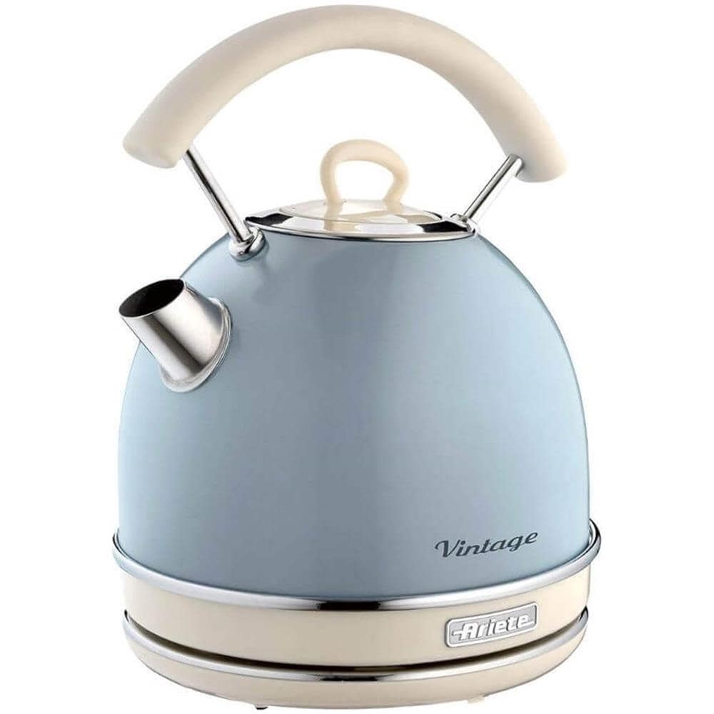 2877 Bollitore Elettrico 1,7 Litri di Design - Infusi, Tè e Tisane - Autospegnimento - 2000 Watt - Acciaio Inox - Linea Vintage - Celeste - Foto 1