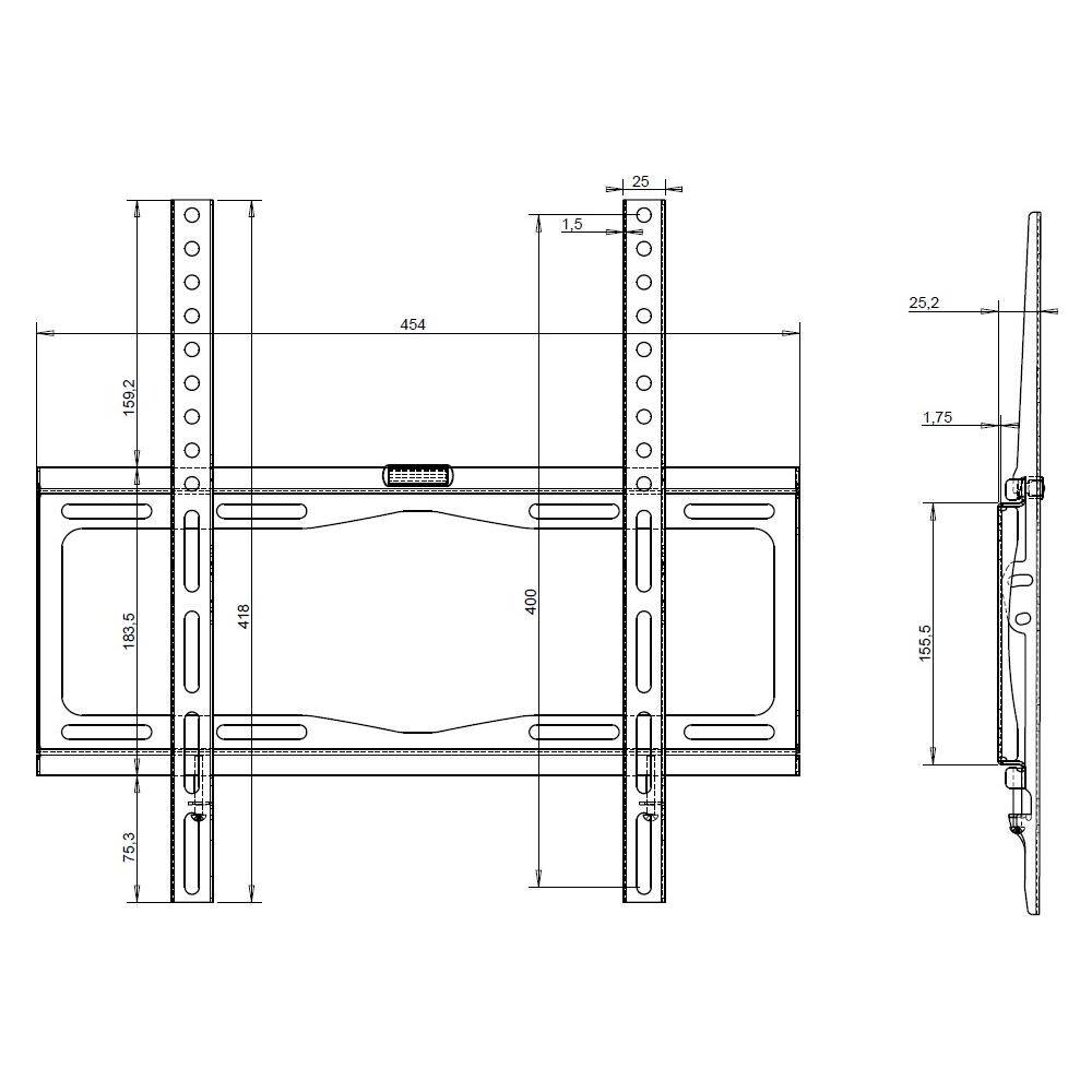 Supporto da Parete Pitch 400 per TV fino a 55" Portata Max 35 Kg - Foto 2