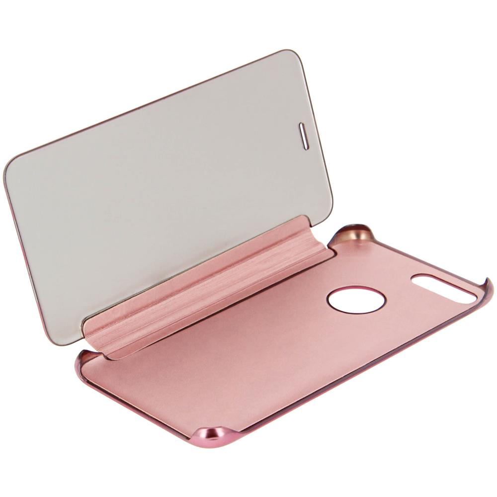 Custodia A Libro Clear View Specchio Per Apple Iphone 7 Plus E 8 Plus - Rosa - Foto 2