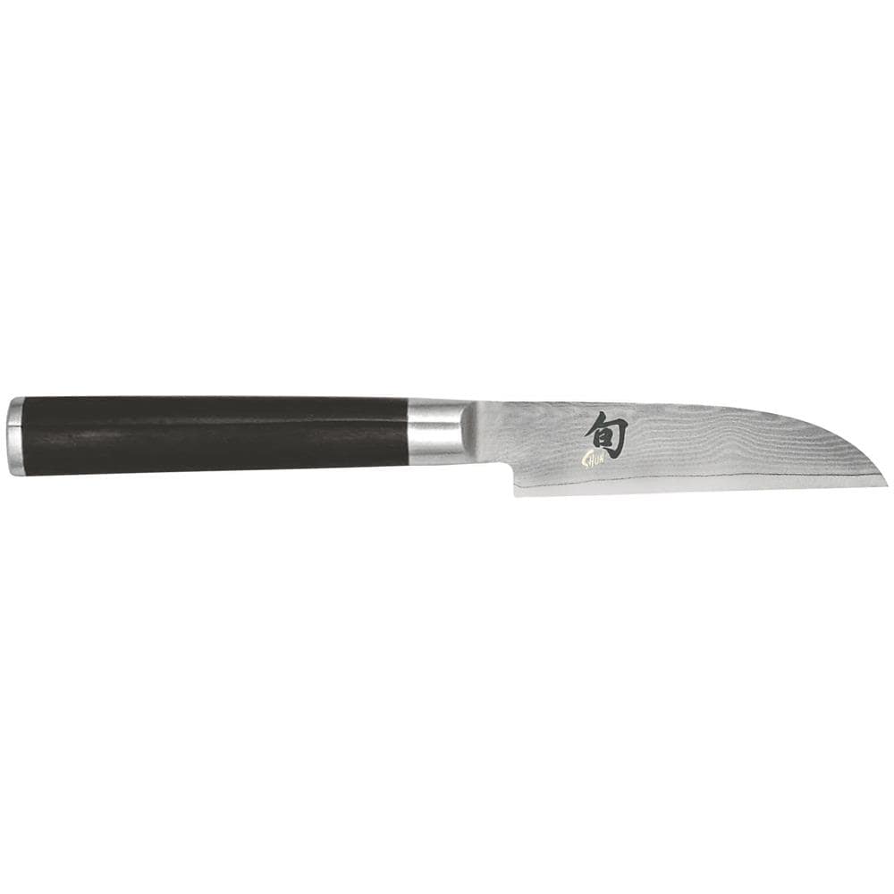 Spelucchino Diritto Cm 9 Linea Shun Classic Di In Acciaio Damasco Con Manico In Legno Pakka - Foto 1