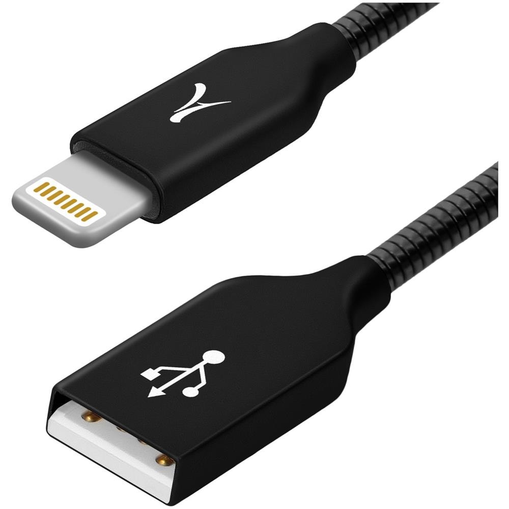 Cavo Lightning Iphone Ipad Ipod Metallo Infrangibile Ricarica /sincro Nero - Foto 1