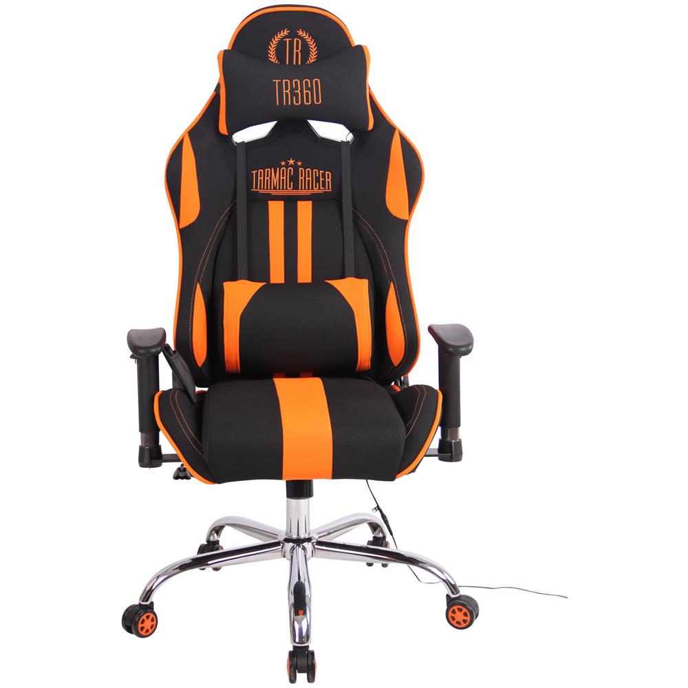 Sedia Ufficio Massaggiante E Riscaldata Limit XM in Tessuto I Poltrona Racing Scrivania Schienale Reclinabile I Poltrona Relax Gamer Nero / Arancione - Foto 2