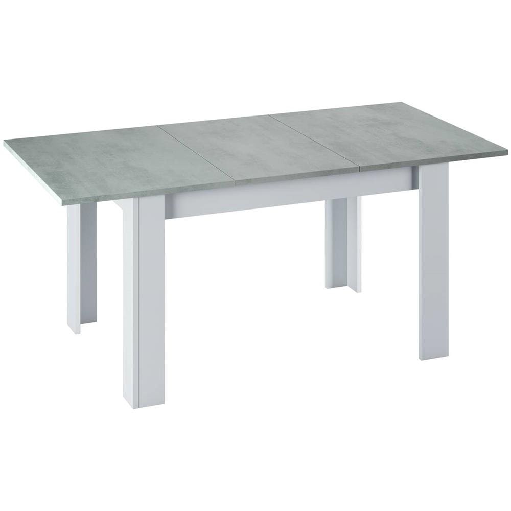Tavolo Da Pranzo ""kenda"" - Espandibile - 140/190 X 90 X 78 Cm - Bianco / Grigio - Foto 1