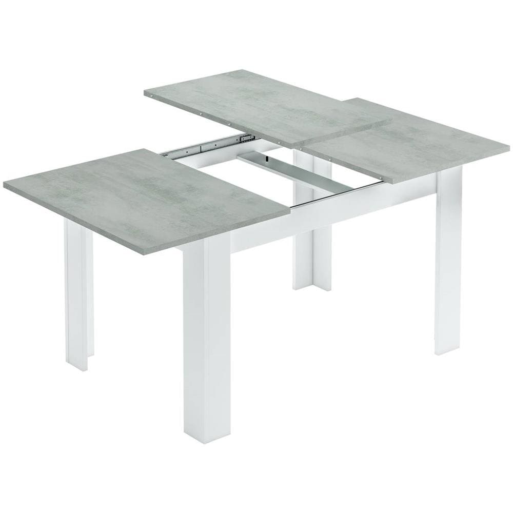 Tavolo Da Pranzo ""kenda"" - Espandibile - 140/190 X 90 X 78 Cm - Bianco / Grigio - Foto 2