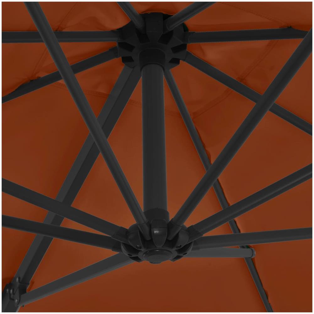 Ombrellone A Sbalzo Con Palo In Acciaio 250x250 Cm Terracotta - Foto 2