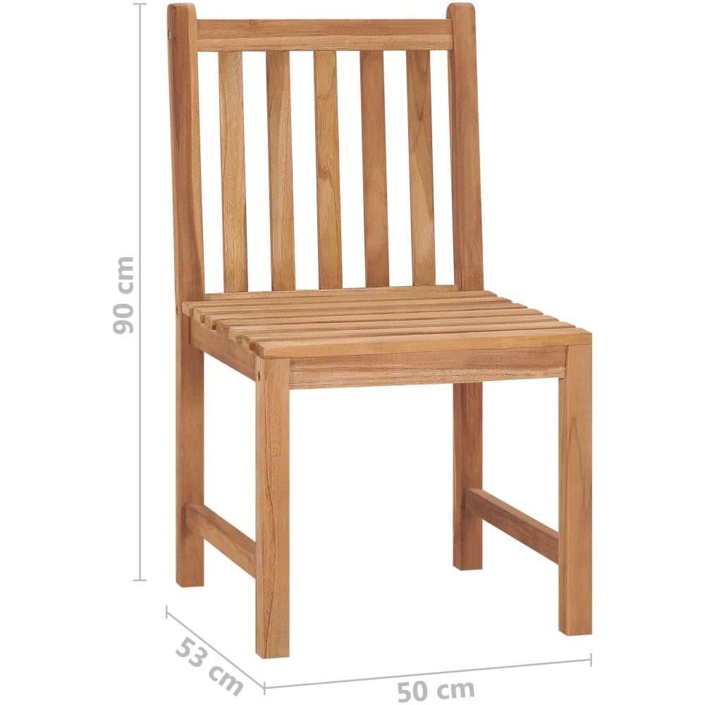 Sedie da Giardino 6 pz in Legno Massello di Teak - Foto 3