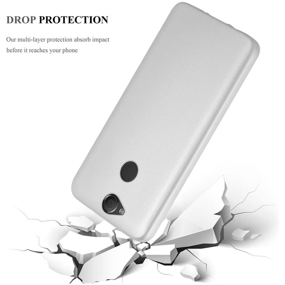 Custodia Compatibile Con Sony Xperia Xa2 In Argento Metallico - Coperchio Protettivo In Silicone Tpu Flessibile - Foto 8