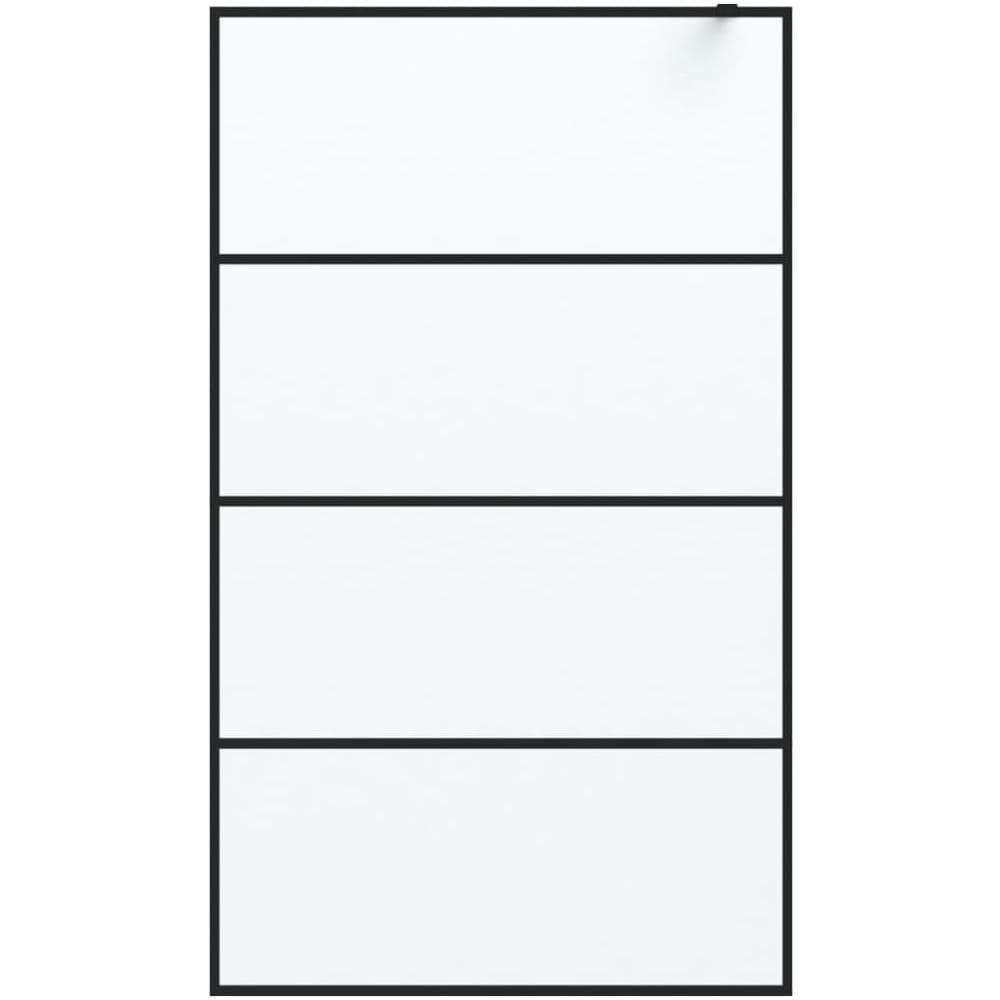 Parete Doccia Walk In Nera 115x195 Cm Vetro Smerigliato Esg - Foto 3