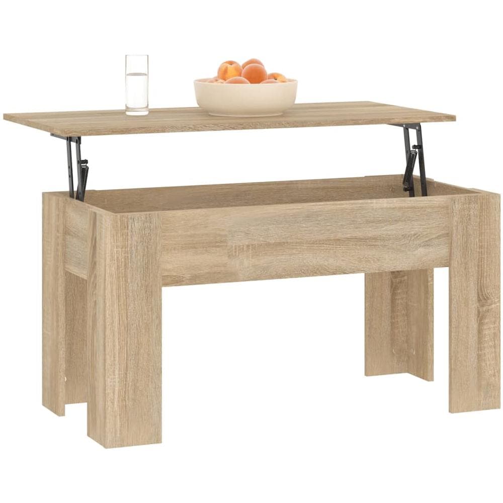Tavolino Da Salotto Rovere Sonoma 101x49x52cm Legno Multistrato - Foto 2