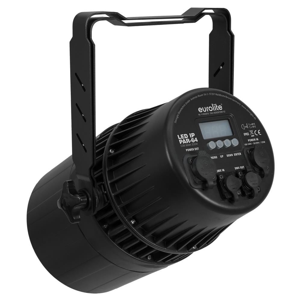 Led Ip Par-64 Cob 3000k 100w Zoom Bk - Foto 2