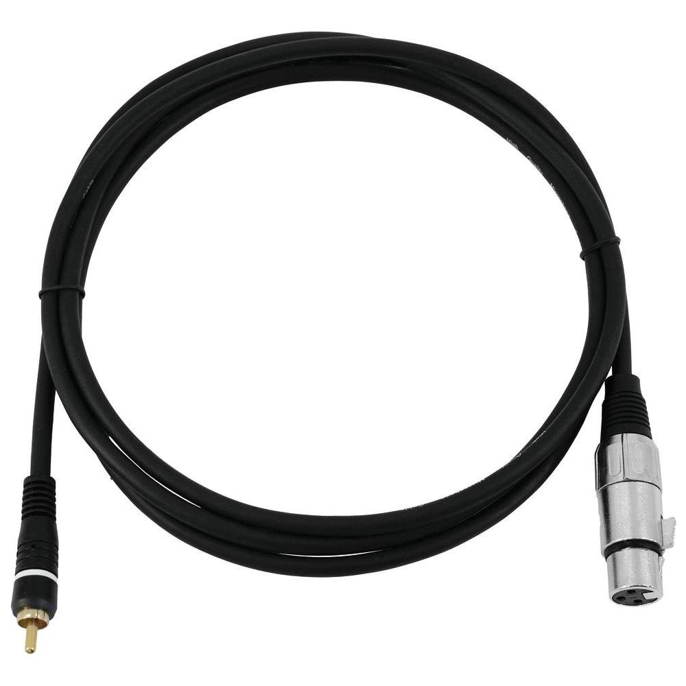 Cavo adattatore Rca / xlr (f) 2m Bk - Foto 1