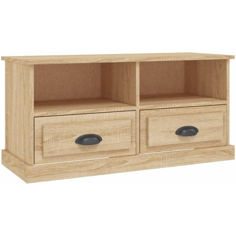 Mobile Porta Tv Rovere Sonoma 93x35,5x45cm In Legno Multistrato - Foto 2