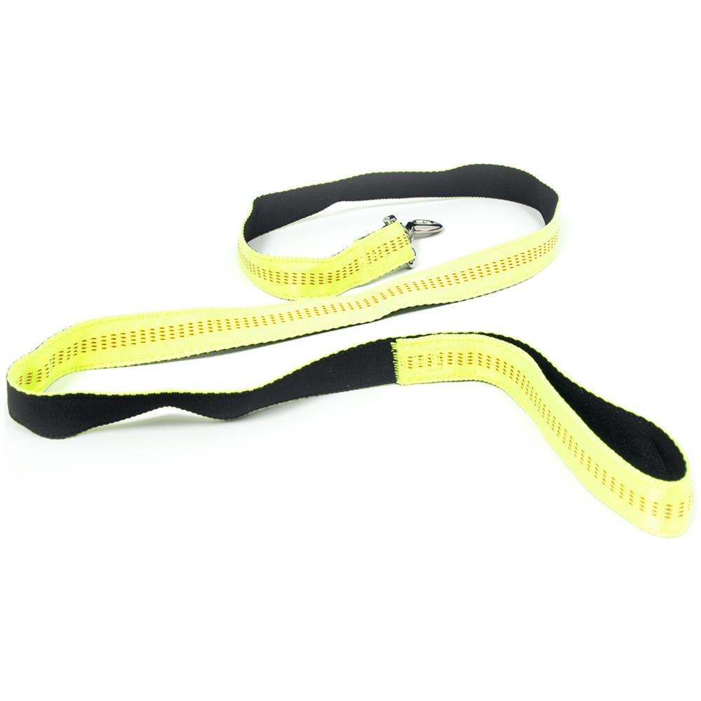 Guinzaglio Con Moschettone Per Animali Domestici Modello Color Doggy 120cm 120cm Verde Fluo - Foto 1