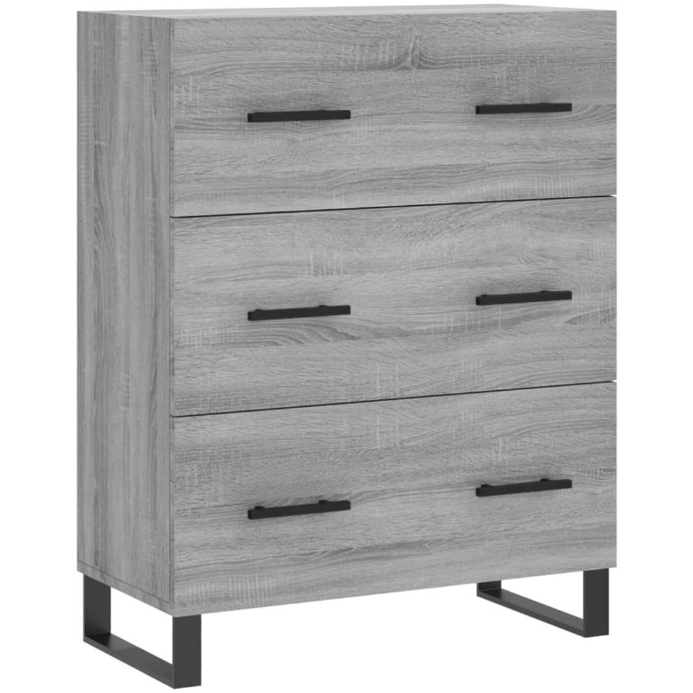 Credenza Grigio Sonoma 69,5x34x90 Cm In Legno Multistrato - Foto 2