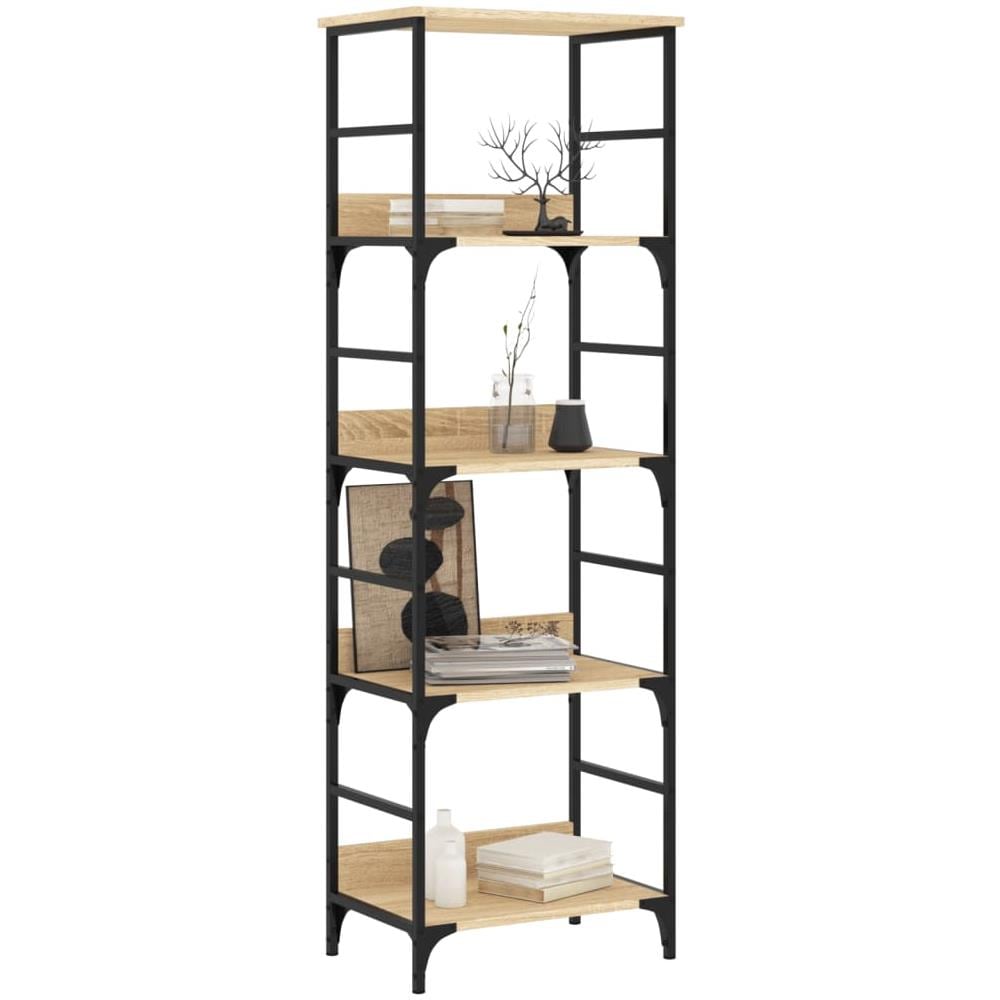 Libreria Rovere Sonoma 50x33x153 Cm In Legno Multistrato - Foto 3