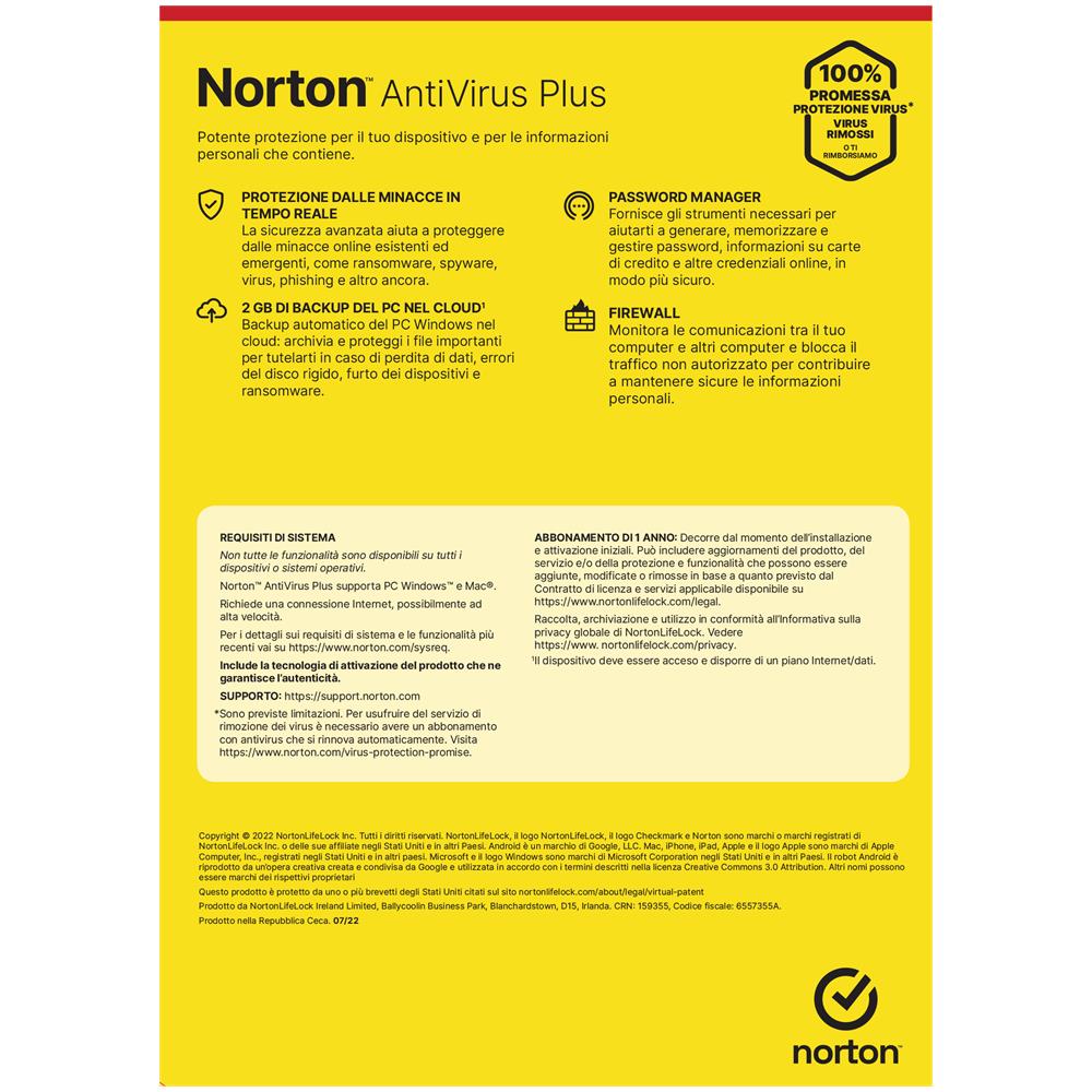 Norton Antivirus Plus 2024 | 1 Dispositivo | Licenza di 1 anno | PC o Mac - Foto 3