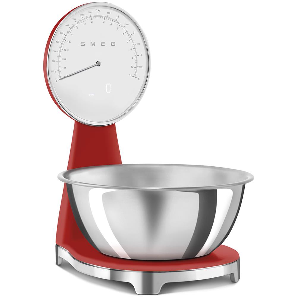 Bilancia da Cucina Elettronica KSF01RDWW con Capacità Massima 5 kg Display LCD Colore Acciaio / Rosso - Foto 2