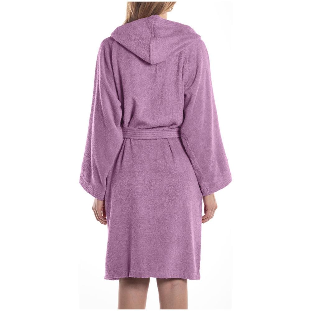 Accappatoio Con Cappuccio Spugnissima Minorca In Cotone Colore Viola Misura Xl - Foto 3