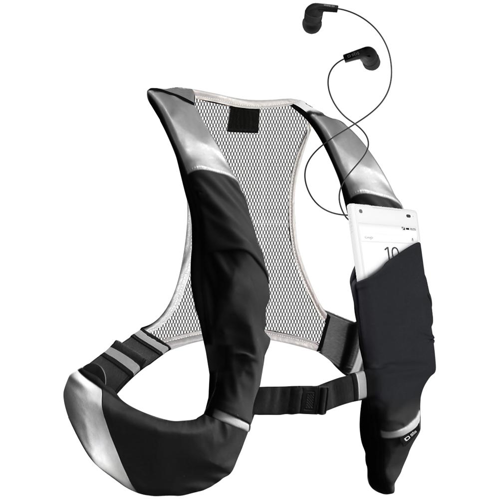 Zaino Sportivo a Imbracatura Regolabile con Tasca Porta Smartphone Taglia L Colore Nero e Grigio - Foto 1