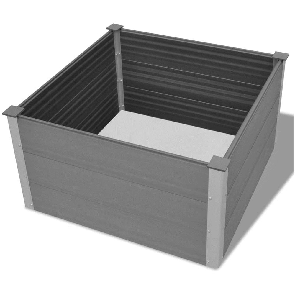 Fioriera Da Giardino In Wpc 100x100x54 Cm Grigia - Foto 2