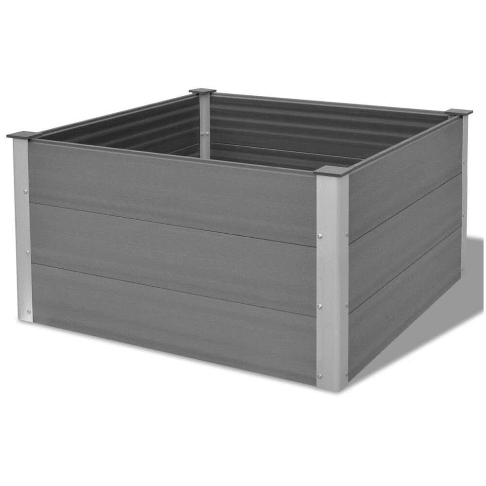 Fioriera Da Giardino In Wpc 100x100x54 Cm Grigia - Foto 8