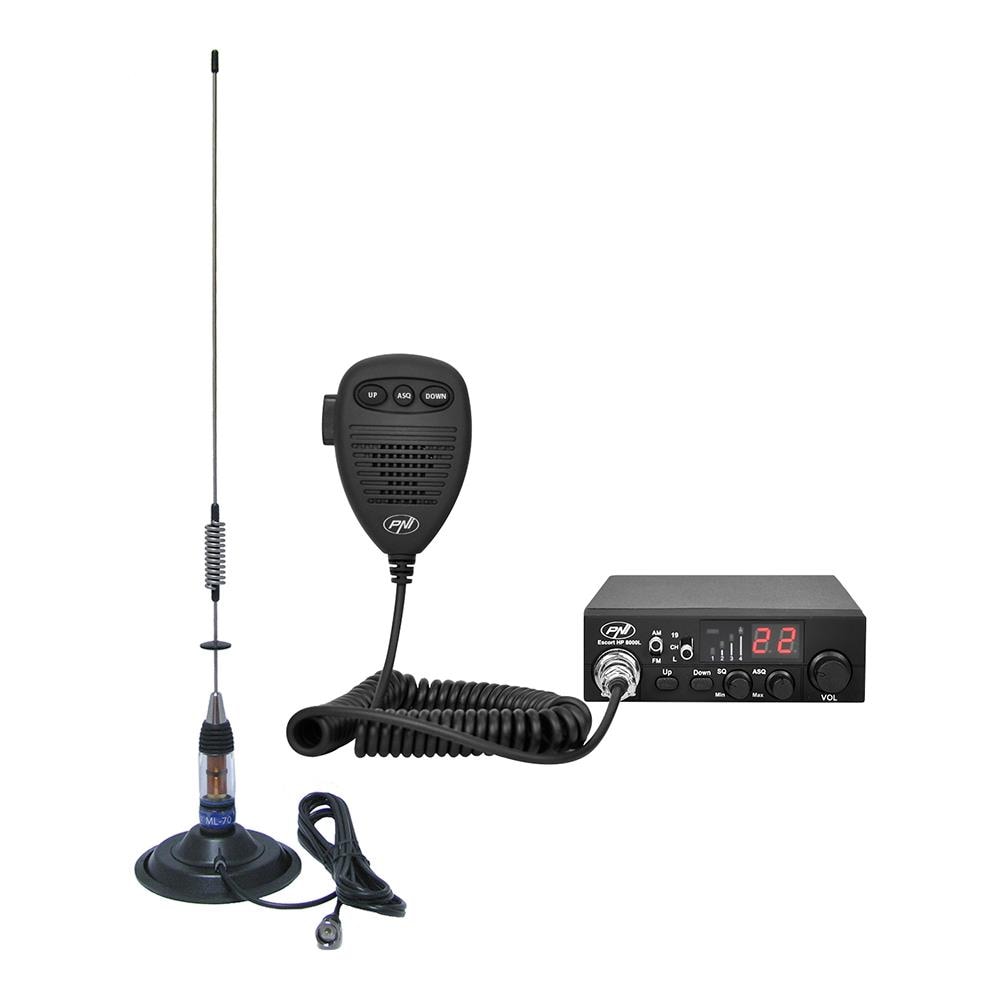 Kit Radio Cb Escort Hp 8000l Asq + Antenna Cb Ml70 Con Base Magnetica 145mm - Foto 1