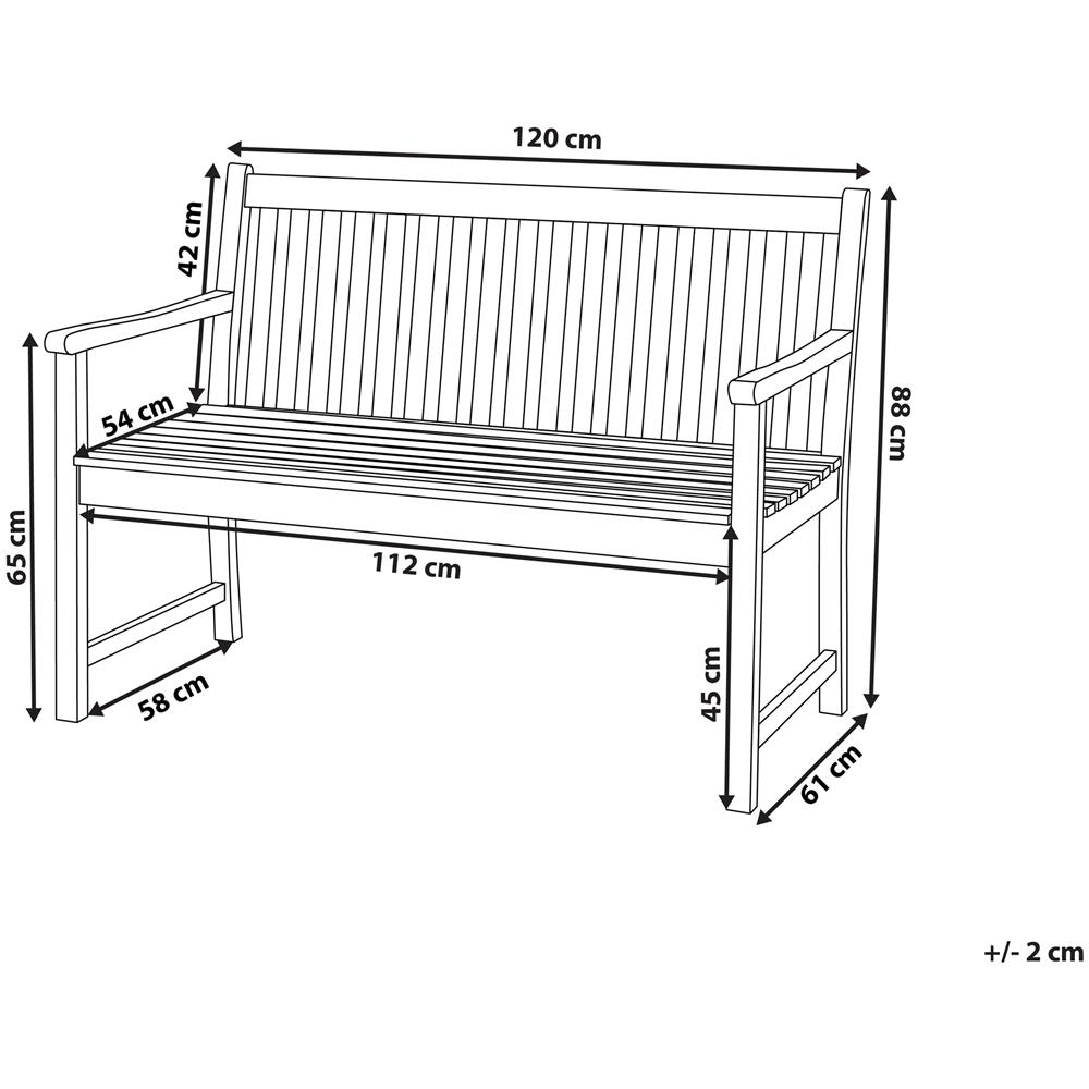Panchina Da Giardino In Legno Di Acacia 120 Cm Vivara - Foto 2