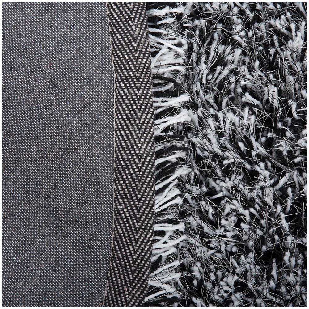 Tappeto Shaggy Color Grigio Sale E Pepe Di Forma Rotonda Ø140 Cm Cide - Foto 2