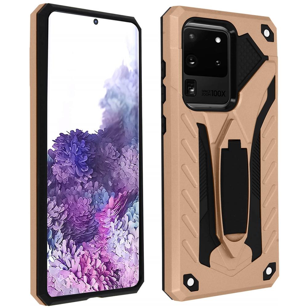 Cover Samsung Galaxy S20 Ultra Protezione Antishock Funzione Supporto Rosa Gold - Foto 1